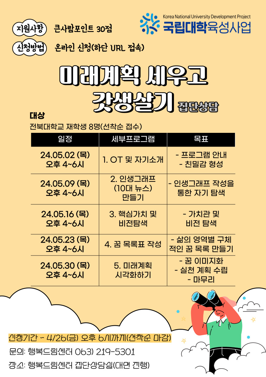 미래계획 세우고 갓생살기 집단상담